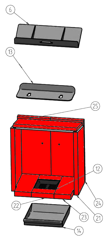 Oranier Hera R revtement de chambre de combustion C