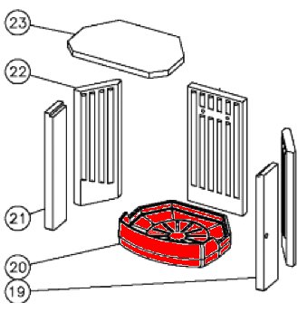 Oranier Cavex sole foyre grille de dcendrage